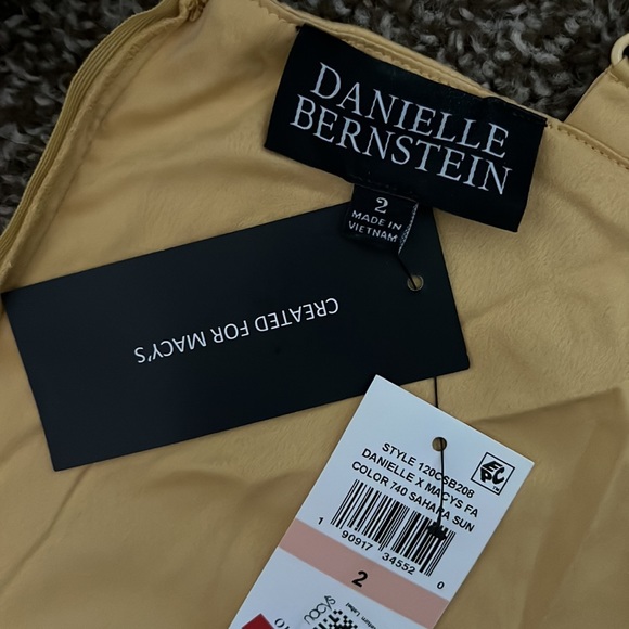 NWT Danielle Bernstein Mustard Satin Bustier Style Bodysuit - Picture 7 of 8